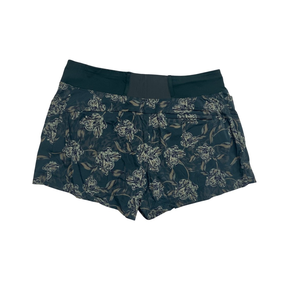 Athleta Trekkie North Printed Short 18 Green Floral Hiking Outdoor With Pockets